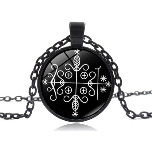 Fashion Papa Legba Voodoo Pendant Ritual Altar Pendant Occult Medallion Pendant Vintage Necklace for Women