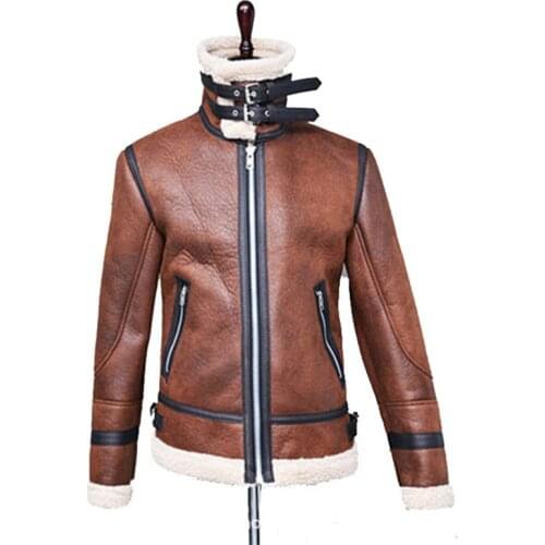 Mens Fashion Leather Flight Bomber Jackets And Coats Fleece Lined Thick Warm Pilot Parkas PU Motorcycle Biker Windbreaker M-4XL