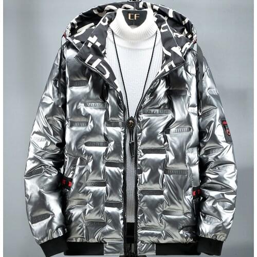 Men plus size padded jacket Hooded glossy thick warm 2020 cotton-padded jacket hooded padded jacket winter coat 10XL