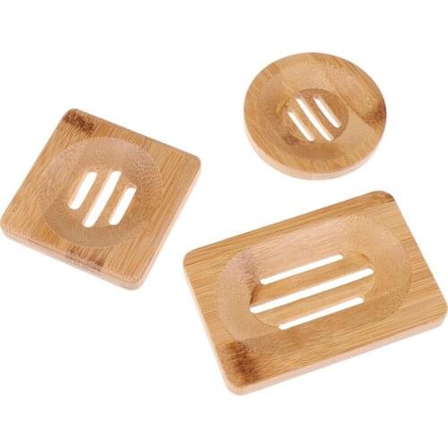 Natural Carbide Wood Soap Dish Wooden Soap Container Travel Wood Soap Box Shower Plate Bathroom Soap Holder