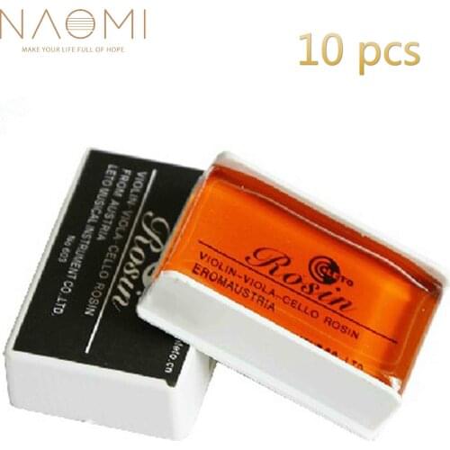 NAOMI 10 PCS Bow Rosin Colophony Greek Pitch Friction-increasing Resin For Violin Viola Cello Bows Violin Parts Accessories New