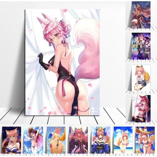 Nordic Wall Art Prints Painting Modular Japan Anime Fate Grand Order Sexy Tamamo No Mae Cosplay Poster Home Decor Bedroom Canvas