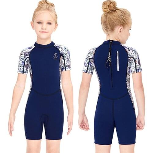 Neoprene Girls 2.5MM Wetsuit Surf Children Rash Guard Swimming Windsurf Kitesurf Swimsuit Scuba Diving Kids Clothes Bathing Suit