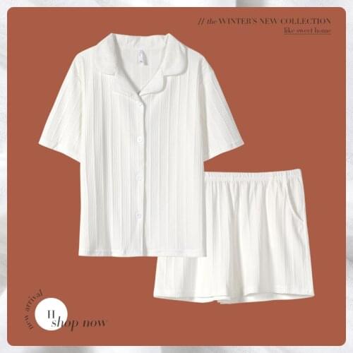 2021 New Style Pajama Set Women Summer Pure Cotton Thin Short-sleeved High-quality Spring Summer Home Service Two-piece Suit