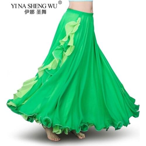 New Bellydance Costumes Long Skirts Sexy Bellydance Performance Skirt Clothing Long Dance Split Skirt Lady Stage Cloth Wear