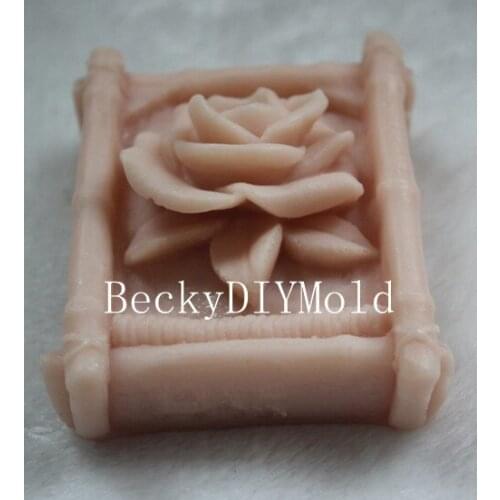 Wholesale!!!1pcs Bamboo & Rose (zx270) Silicone Handmade Soap Mold Crafts DIY Mould