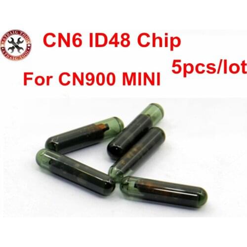 5pcs/lot For MINI 900 CN6 ID48 Car Transponder Glass Blank Cloner Chip CN6 Use ON CN900/ND900 MINI Key Programmer