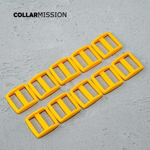 Retailing bright color aurantia rectangce plastic slider Tri-Glid for dog collar 25mm aurantia RZK25SJ06