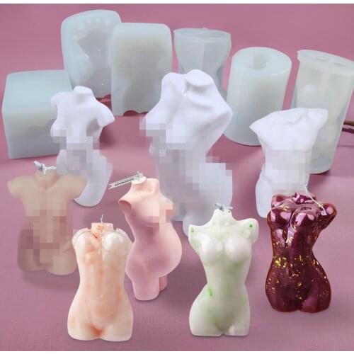 Silicone Candle Mold 3D Body Wax Mould Male and Female Design Art Candle Making Soap Chocolate Cake Fragrance Decorating Mold