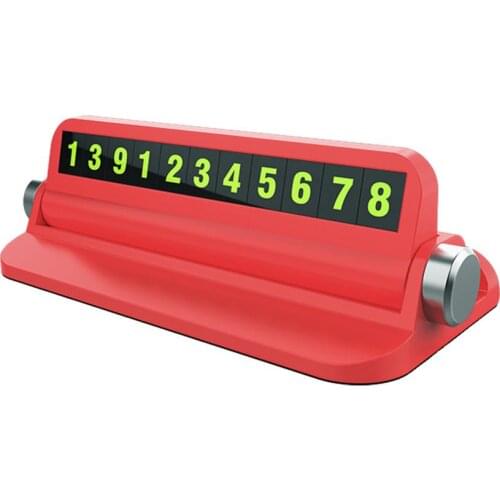 6-in-1 Hidden Car Temporary Parking Sign Parking Card Car Mobile Phone Car Temporary Stop Sign Parking Number Plate Phone Holder