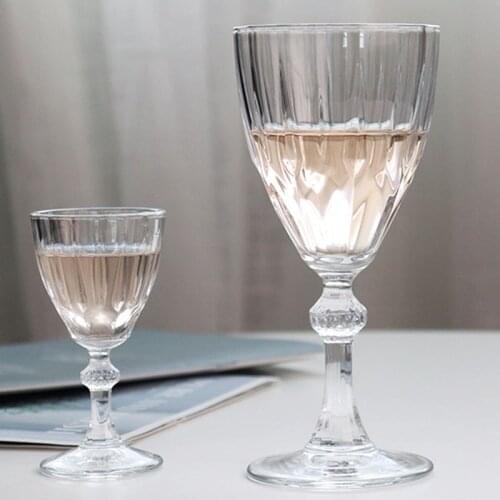 Ins European Style Wine Glass Cup Champagne Glass Vintage Engraved Goblet Cocktail Glasses For Bar KTV And Night Show Parties