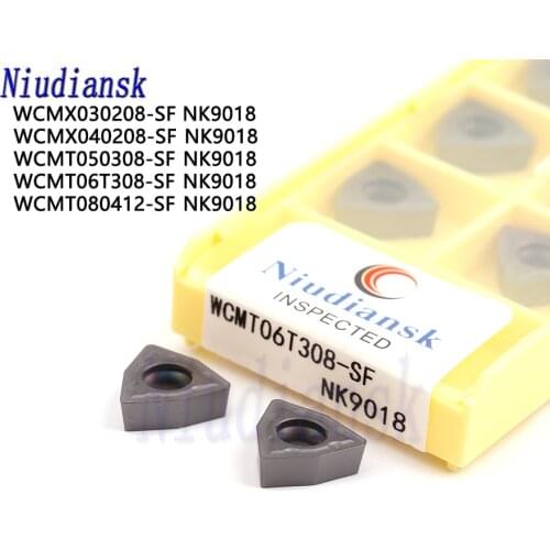 WCMX030208 WCMX040208 WCMT050308 WCMT06T308 WCMT080412 SF NK9018 Carbide turning tool CNC Lathe U drill Milling Insert tools
