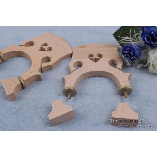 1 pcs upright Double Bass Separate Bridge maple bass parts Metal Screws 1/4