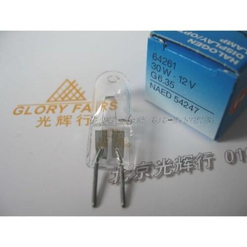 2pcs HLX 64261 12V30W GER G6.35 Capsule Bulb NAED 54247 12V 30W Microscope Slit Lamp