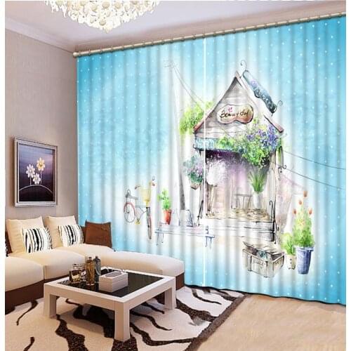 3D Curtain Fashion Customized Fairy tale world house Curtains For Bedroom 3D Curtain Blackout Curtain Living Room