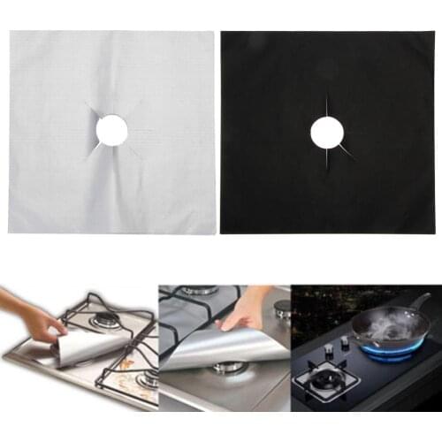 4pcs Anti-greasy Gas Stoves Protective Paper BBQ Barbecue Pad Non Stick Cook Clean Paper Cooking Reusable Kitchen Tool