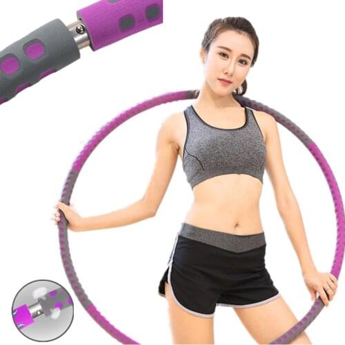 6 Sections Fitness Sport Hoop Abdominal Exerciser Detachable Weighted Hola Circle Waist Trainer Hoola Ring Aros Gym Equipment
