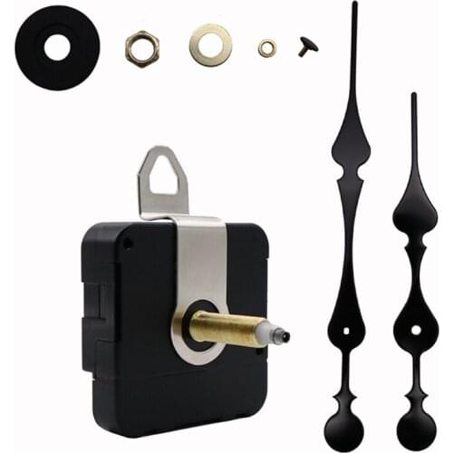 High Torque Long Shaft Silent Clock Movement Mechanism with 2 Different Size Clock Hands Repair Tool Parts Kit R7UB