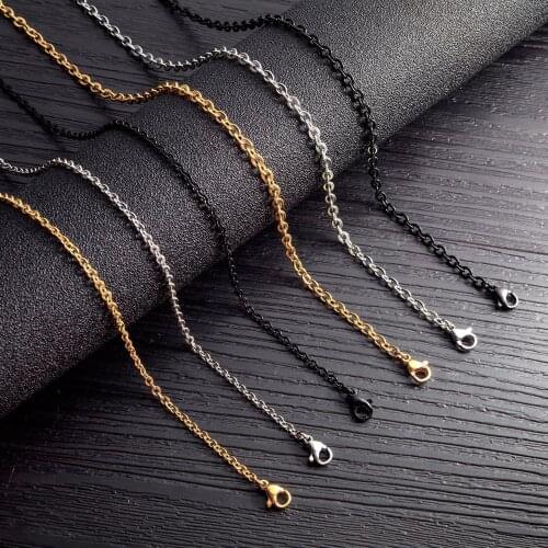 Cyue European Fashion Single 316L Stainless Steel Lobster 55cm Chain Necklace For Women Men Jewelry