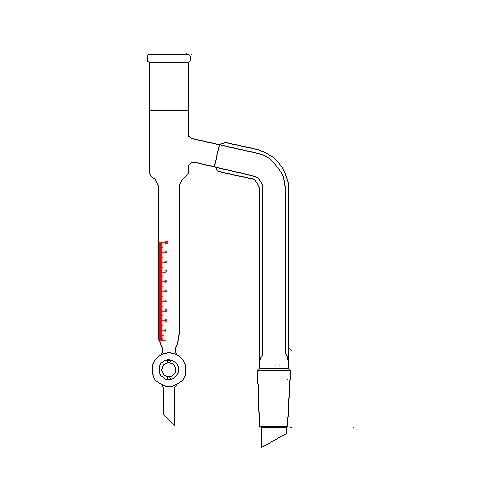 D441410 Distillation receiver, Dean stark, with the uptake tube vacuum jacketed ,capacity:10ml, Joints:14/20