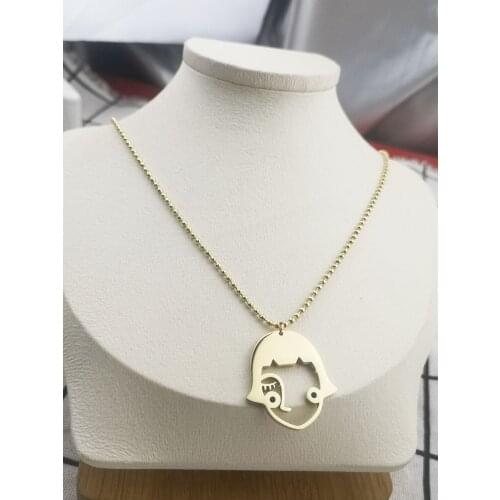 Girl 2020 fashion new goddess luxury necklace women love shape necklace pendant jewelry steel accessories