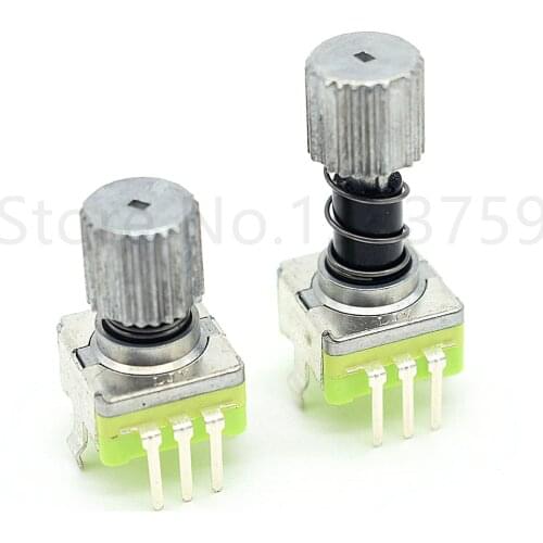 EC11-30 bit 15 pulse with spring rotary encoder with self-locking button switch potentiometer flower handle