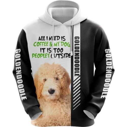 Goldendoodle Dog 3D Full Printed Jacket Men/women Casual Streetwear Hoodies Boys Hip Hop Hoody Sweatshirts Mens Hipster Clothes