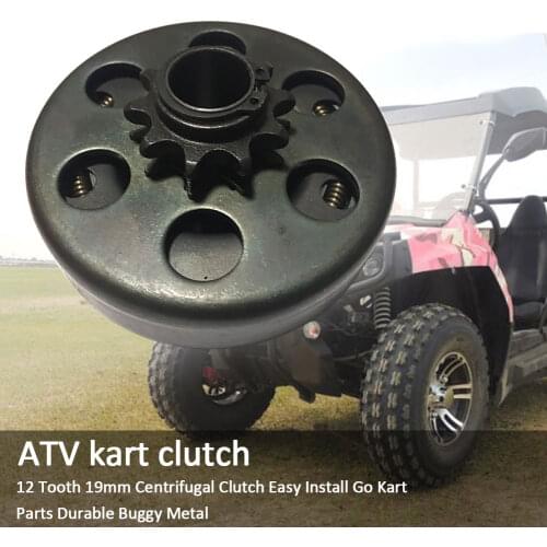 12 Tooth 19mm Metal Go Kart Parts Accessories Mini Bike Easy Install Motorcycle Auto Professional Buggy Centrifugal Clutch