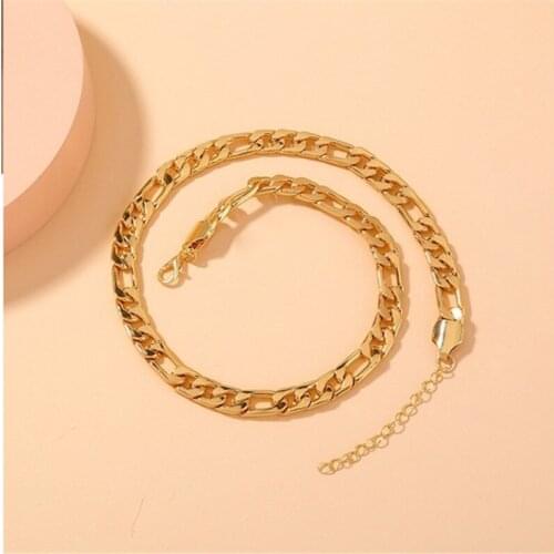 Fashion Figaro Chain Necklace for Women Cuba Link Punk Chain Gold Color Long Necklace For Men Jewelry Gift Collar Hombres