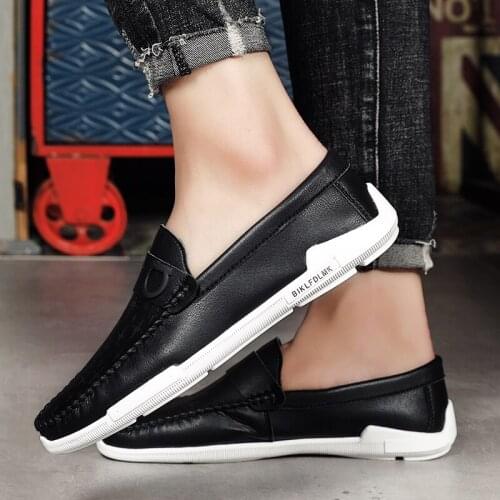 Men Shoes Business Wear Moccasin Shoes Spring Autumn Breathable Casual Shoes Leather Shoes Microfiber Fashion Trendy Shoes