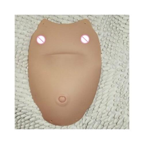 Reborn Baby Doll Kits Unpainted Belly Soft Vinyl Reborn Belly Plate Tummy Body Parts No Gender