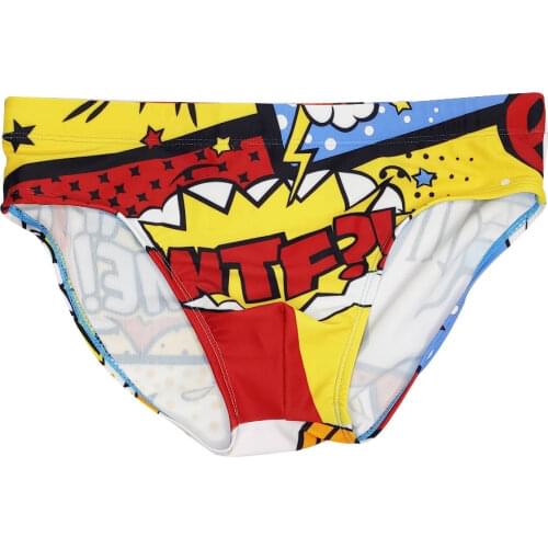 New Hot Sexy Mens Swimsuit Push-Up Swimwear Male gay Sexy Swimming Cartoons trunks Shorts Men Surf Board Beach Surfing Swim