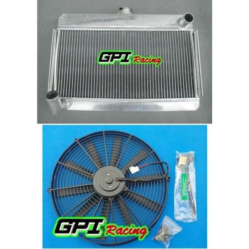 New Hi perf 56mm aluminum alloy radiator radiateur for Citroen for Citroen DS ID + fan