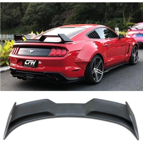 High quality ABS Resin & Carbon Fiber Rear Trunk Lip Spoiler Wing Fits For Ford Mustang GTSS 2015-2020