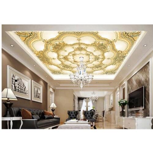 Custom 3d wallpaper 3d ceiling murals wallpaper European-style decorative pattern frescoes zenith wall 3d living room wall decor