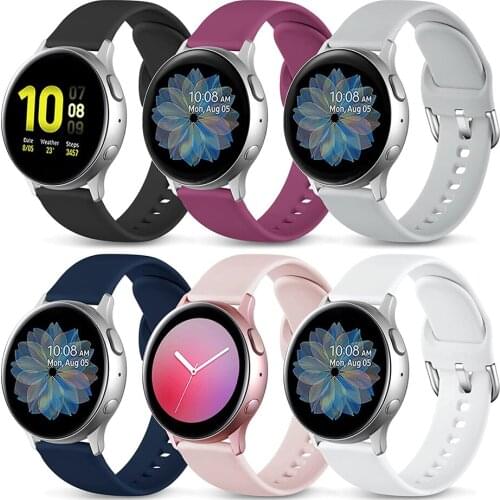 20mm 22mm Soft Bracelet for Samsung Galaxy Watch4 Classic Band 46mm 42mm Silicone Wristbands Galaxy Watch 4 3 44mm 45mm Strap