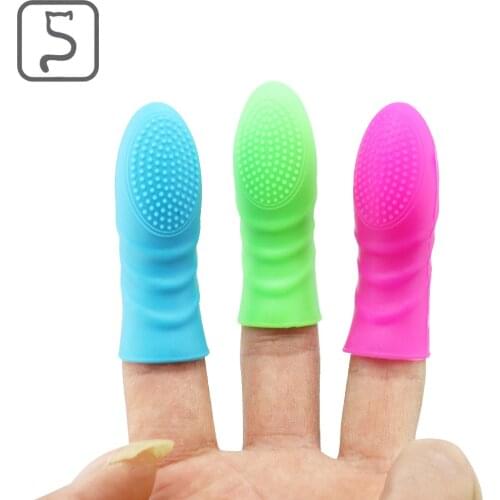 Finger Sleeve Vibrator Silicone G Spot Stimulating Massage Masturbator Sex Toys For Women Lesbian Orgasm Adult Product