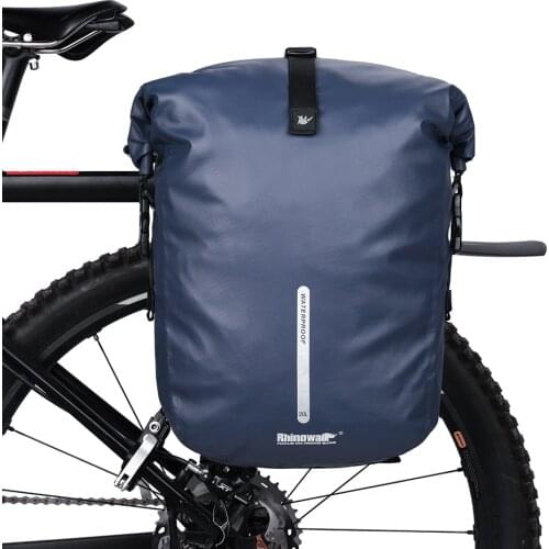 2021 Rhinowalk Bicycle Bags Waterproof MTB Road Bike Bags Long Haul Cycling Shelf Bag Trunk Bag 20L X21668 Bike Accessories