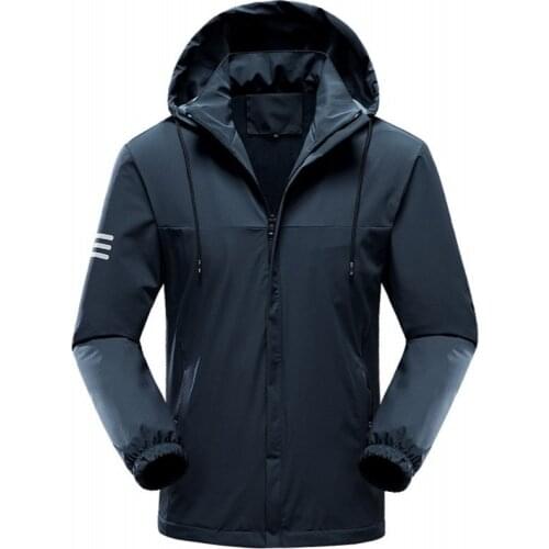 Outdoor Mens Travel Camping Sportswear Windproof Hiking Jacket Winter Warm Waterproof Zip Fleece Lining Hooded Windbreaker Coats