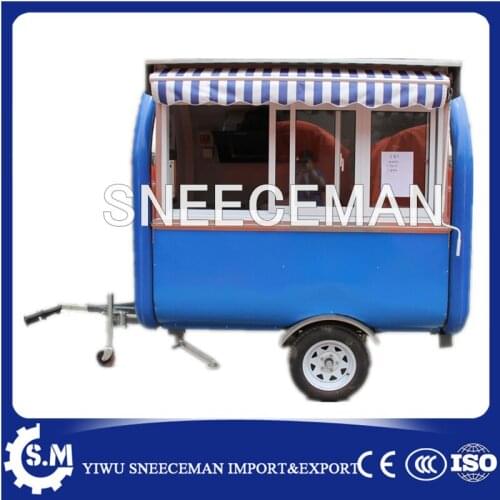 Street snack vending equipment coffee food trailer,hot dog carts,mobile food trucks for sale