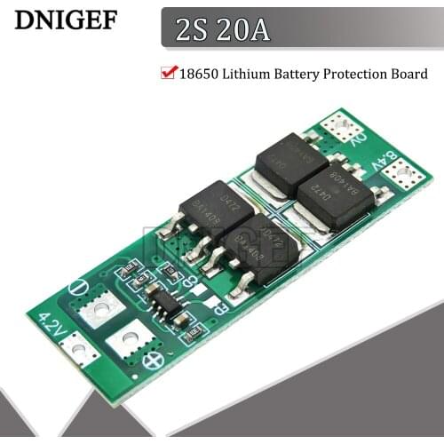 2S 20A 7.4V 8.4V BMS 18650 Lithium Battery Protection Board BMS Board Standard