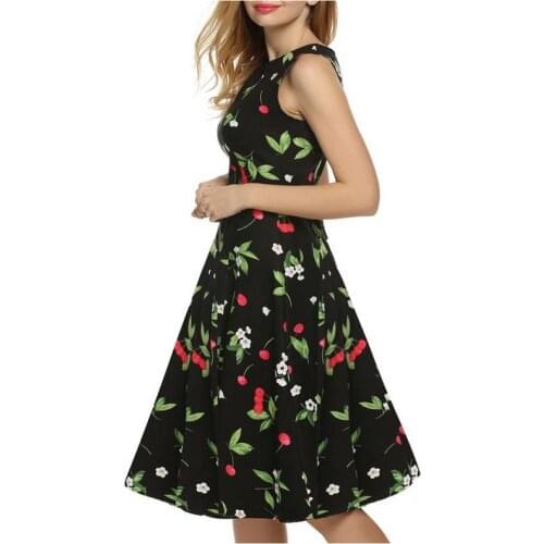 Black White Women Elegant Retro Floral Print Robe Wear Work Office Leisure Party A Line Skating Dress Puff Ponce Princess Dress