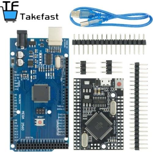 10PCS SAMIORE ROBOT MEGA2560 MEGA 2560 R3 (ATmega2560-16AU CH340G) AVR USB board with/without USB Cable