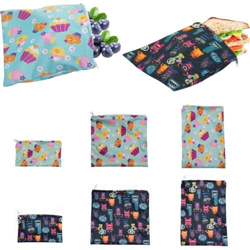 3pcs Reusable Snack Bag Waterproof Bread Sandwich Bag Pouch Portable Breakfast Holder For School Camping Work Travel