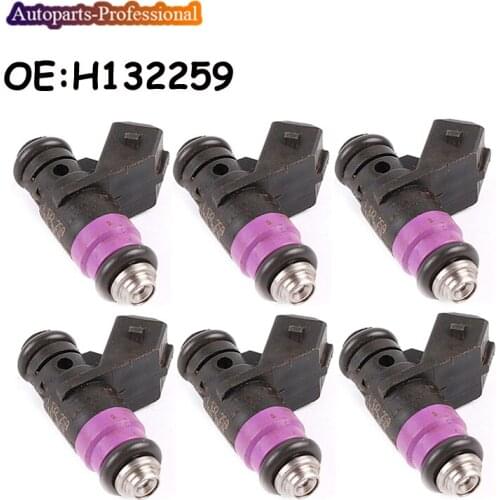6 pcs/lot H132259 8200132259 For Renault Megane 1.6 16v 31 T. KM Replacement Nozzle Injection Petrol Fuel Injector Car Auto