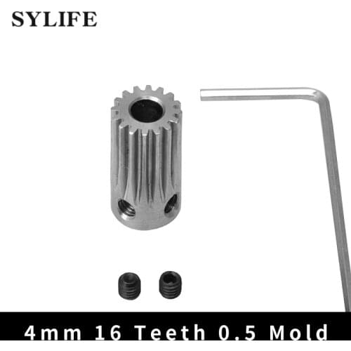 9mmx18mm Silver Color 16 Teeth 0.5 Mold Motor Stainless Steel Metal Gear Wheel Used as DIY Small Drilling Machine