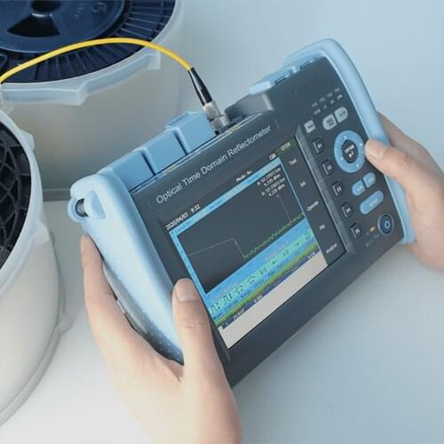 990PRO Fiber Optic OTDR Tester Reflectometer with VFL OPM OLS Insetion Loss Event Map Touch Screen FC SC ST Adapters