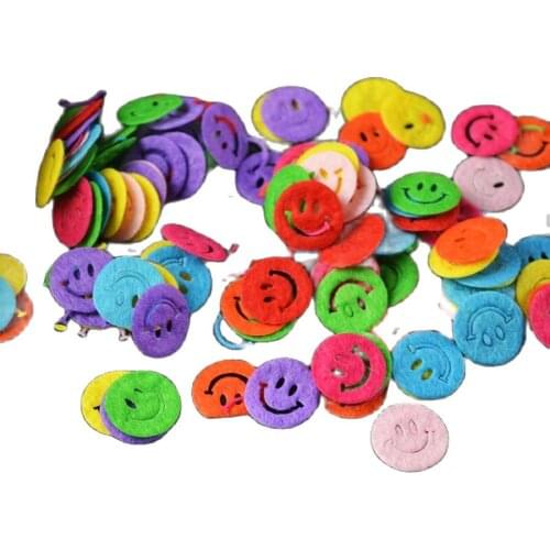 Mix color Felt Smile face confetti Appliques Craft Card making decoration wedding table decorations