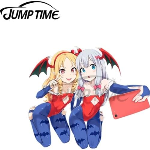 JumpTime 13 x 6cm Devil Girls Izumi Sagiri Yamada Elf Funny Car Stickers Waterproof Creative Decal Motorcycle Refrigerator Decor