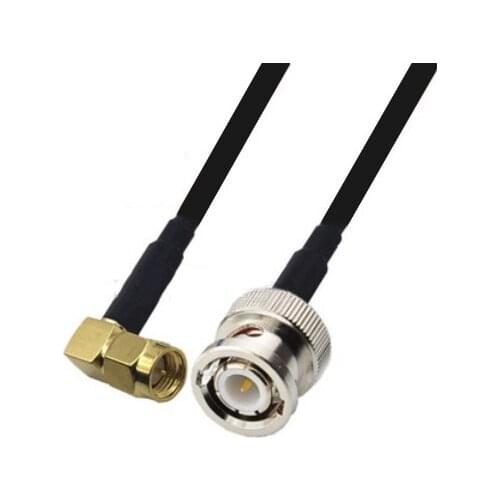 RG58 Cable SMA Male Right Angle to BNC Male Connector WiFi Antenna Extension Pigtail jumper cable